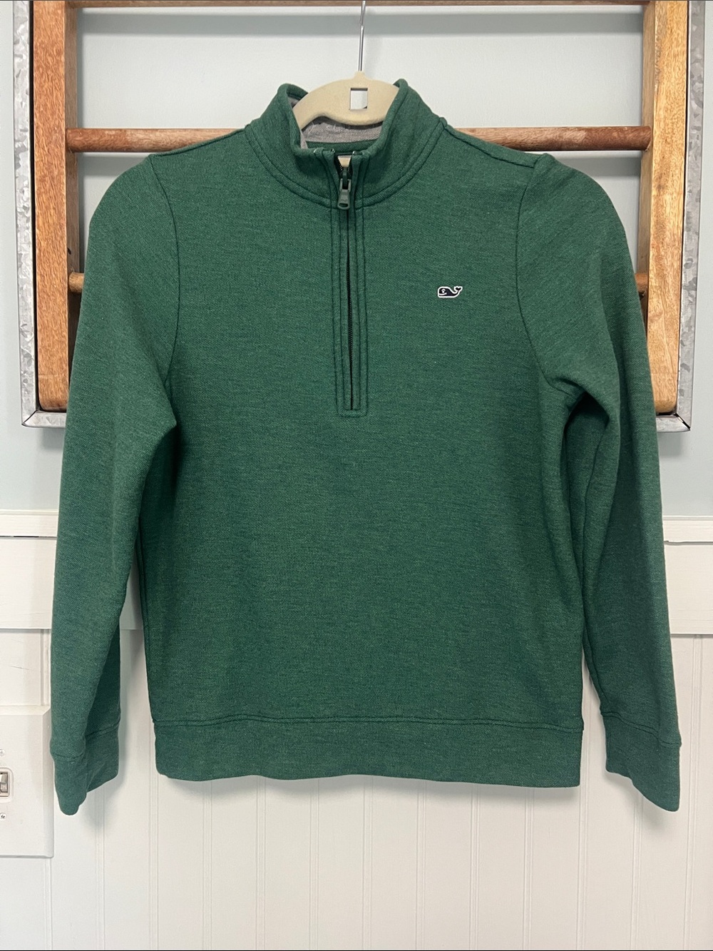 Boys Vinyard Vines Saltwater quarter zip pullover size small (8-10) Green